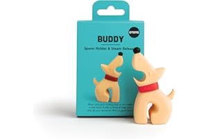 OTOTO Buddy Dog Kitchen Spoon Holder - Cooking Spoon Rest for Kitchen Counter - Spatula, Ladle Holder,