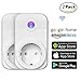 Produktbild Wlan smart Steckdose COOSA Intelligente Plug Alexa Wifi Steckdose funktioniert mit Amazon Alexa und Google Home, Smartphone App Steuerung von IOS und Android mit Timing Funktion für Haus und Büro Fernbedienen Ihre Geräte zu jeder Zeit (2 Pack)