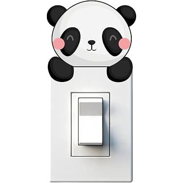 AHANDMAKER 6x Süße Lichtschalteraufkleber Mit Kaninchen – Für Ostern, Kinderzimmer & Mehr