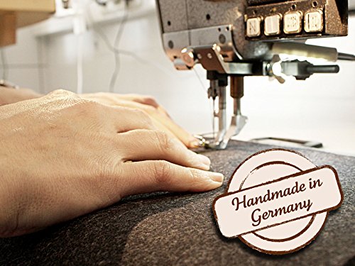 Waterkant Deichkönig Strap Wollfilz Tasche für iPad Pro, Sleeve in Grau mit schwarzem Gummiband - 5