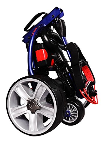 Score Industries Carrello Portaborse Da Golf - Leggero E Pieghevole Con Manico Regolabile, Ampia Carreggiata E Freno Di Stazionamento - 3