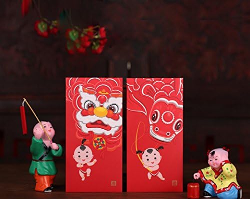 Ordery Red Envelopes New Year Gifts, the Spring Festival Packets, 5 Pieces for Each Kind, Pack of 10