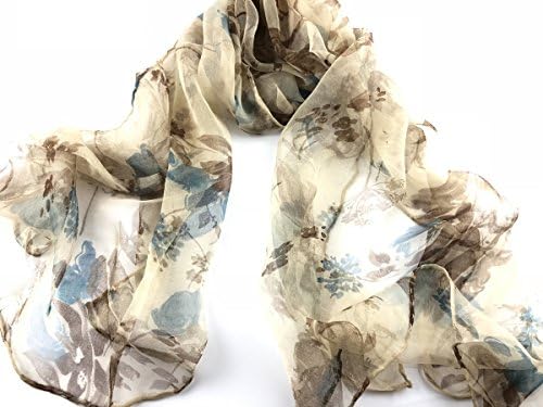 New Ustyleco VINTAGE/FASHION FLORAL/SPOTS Ladies 100% Silk Scarf for Wedding Evening Party (multicolour 8)