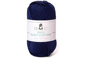 DMC - 100% Baby Cotton - Hilo para tricot - 100% algodón | Especialmente diseñado para bebés y confección de canastillas | Suave y cómodo | Ovillo de 50g - 106m | 27 colores disponibles