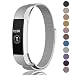 Produktbild Fundro Armband Für Fitbit Alta und Alta HR, Edelstahl Uhrenarmband Magnetschleife Edelstahlband Ersatz Armbänder Für Fitbit Alta HR und Alta (1# Silber, Large)