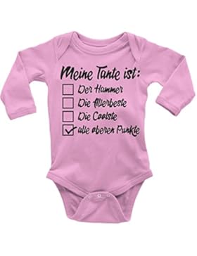 Mikalino Babybody Meine Tante ist der Hammer, die Allerbeste, die coolste... langarm