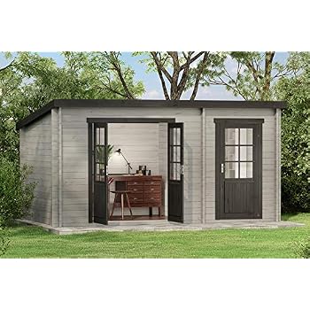 Carlsson Gartenhaus Maria mit Anbau (Wandstärke 28 mm ...