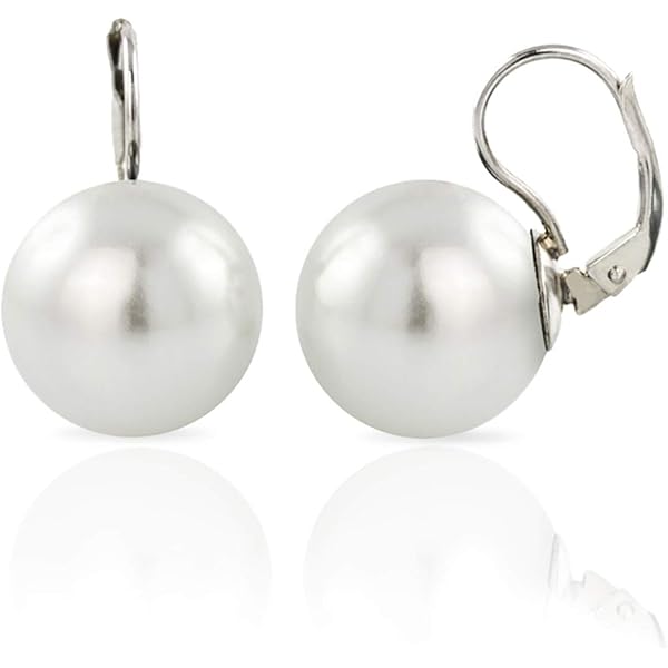 Coppia di orecchini pendenti con fiocco in nastro d'argento e perle d