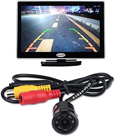 Backup Camera and Monitor Kit for Car, CIpotZIZ 5" inch High Definition HD 800(RGB)x480 TFT LCD Monitor +Universal Weatherproof HD 8 LED IR Night Vision Car Rearview Backup Reverse Camera