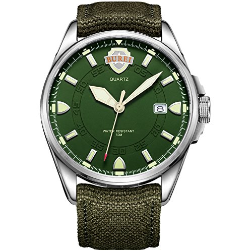 Burei Herren Uhr Luminous Army Style Uhr Sport Uhr Datumsanzeige Wasserdichtuhr Burei Herren Uhr Luminous Army Style Uhr Sport Uhr Datumsanzeige Wasserdichtuhr