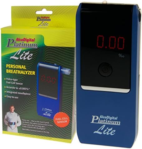 AlcoDigital Platinum Lite Digital Breathalyzer with Fuel Cell Sensor