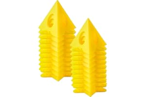ALIANGTING 20Pcs Painting Pyramids Yellow Perforated Woodwork Paint Stands painters tripod Triangular Plastic Foot Stand
