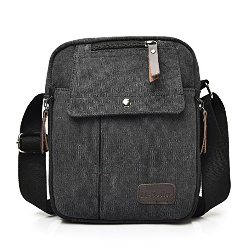 MeCool Herren Vintage Umhängetasche Messenger Schultaschen Canvas Retro Tasche für Reisetasche Sport Reisetaschen Militär Lässige Reisetasche Strandtasche Schultertasche - 2