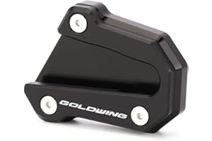 Mokiton Motorcycle Side Stand Extension Kickstand Plate Compatible With Honda Goldwing 1800 GL1800 2018-2023 | Foot Pad Support Gold wing GL 1800 Goldwing1800 Accessories (black)