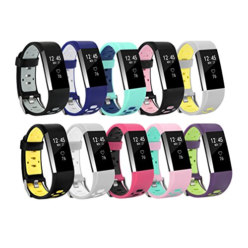 Ersatz Fitbit Charge 2 Armbänd, BeneStellar Silikagel Weiche Silikon Verstellbare Fashion Ersatz Sport Strap Bands für Fitbit Charge2 Smartwatch Fitness Wristband (5.1″-7″) - 7
