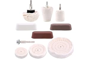 CABINA HOME Polierscheibe für bohrmaschine mit Polierpaste 10 Stück Polieraufsatz Akkuschrauber Polishing Buffing Pad Polier Wheel Polierkegel Für Manifold Aluminium Edelstahl Chrom