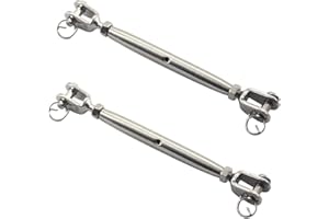 2 Stück 304 Edelstahl Takelage Schraubbacke geschlossener Körper M6 Medifier Spannschloss Spanner