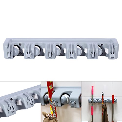 Preisvergleich Produktbild GOTOTOP Gerätehalter Wandhalterung, Werkzeughalter Gartengeräte Werkzeugleiste für Mopp, Besen und Gartenwerkzeug