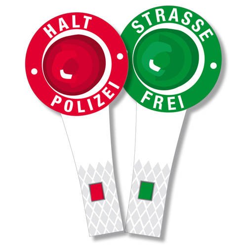 Preisvergleich Produktbild PARTY DISCOUNT Polizeikelle aus Pappe 6 Stk.