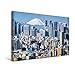 Produktbild Premium Textil-Leinwand 45 cm x 30 cm quer, Tokyo Stadtansicht mit Berg Fuji | Wandbild, Bild auf Keilrahmen, Fertigbild auf echter Leinwand, Leinwanddruck (CALVENDO Orte)