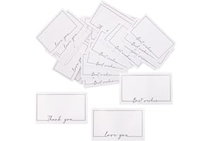 WYAN Carte Vierge-80 Pièces 90x54mm Cartes de papier vierges,Carte de Postale,cartes en papier pour bricolage,au message graffiti(Peut être utilisé avec nos enveloppes)