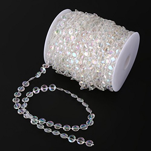 30 M Acrylkristall Garland Strang Kette hängende Diamant-Korn-DIY Dekor-Hochzeit oder als Handarbeit als Vorhang 30M - 5