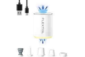 FLEXTAILGEAR Tiny Pump 2.0, 4kPa Mini Bomba de Aire eléctrica, Bomba de Aire eléctrica, Bomba portátil USB C, Bomba de colchón neumático, per Camping, Anillo de natación Conveniente