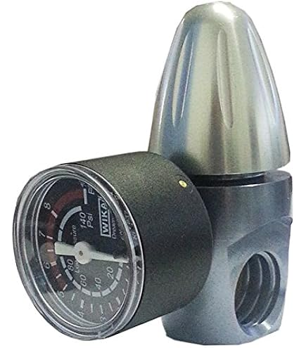 Riduttore Di Pressione CO2 Per Bombole Monouso - Design Compatto In Alluminio, Regolazione Uscita, Attacco 11x1, Adatto Per Acquari