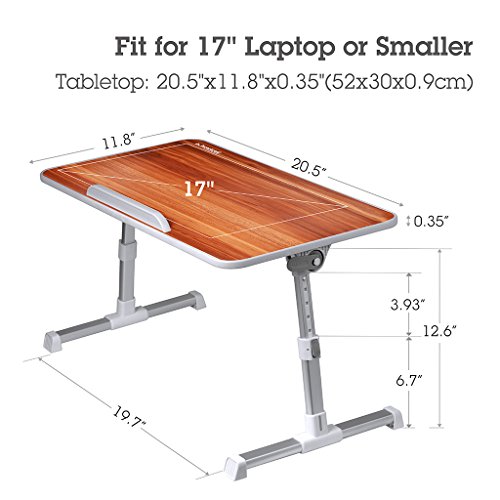 [2 Jahre Garantie] Avantree Verstellbarer Bett Tablett Laptop Betttisch, Tragbarer Laptoptisch Laptopständer, Klappbarer Sofa Frühstücks Tisch Notebooktisch Bücherständer – Minitable - 4