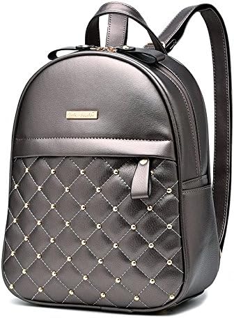 TWOPAGES Faux Leather Mini Backpack for Women Casual Fashion Backpack for Girls