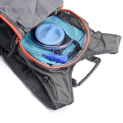 Juboury 15L Hadration Pack–Trinkrucksack mit 2L Trinkblase und Schutzabdeckung für alle Wetter zum Laufen, Wandern, Radfahren und für alle anderen Outdoor-Sportarten bei der Sie Flüssigkeit benötigen - 4