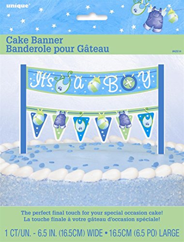 Kuchenbanner Baby Shower Blau Kleider - 2