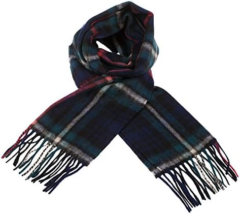 Edinburgh 100% Lambswool Scottish Tartan Multicolour Ladies Scarf and Shawl Wrap Wool Winter Warm Long Large Soft Ladies Thick Scarves