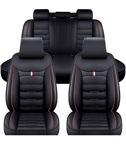 Coprisedile Auto Anteriori In Similpelle Nera Per VW, Universali, Con Poggiatesta, Antiscivolo