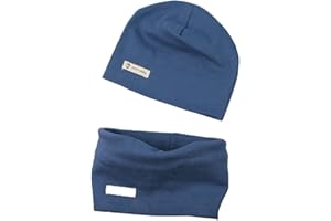 PAADIYA Boomly Autunno e Inverno Caldo Cute Tinta unita Morbido Cappello in Cotone Berretto e Sciarpa Scaldacollo Sciarpa per Bambino