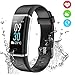 Produktbild Fitness Armband,Fitness Tracker mit Pulsmesser 0,96 Zoll Farbdisplay Fitness Uhr Armband Uhr Schlafmonitor Aktivitätstracker mit 14 Trainingsmodi Vibrationsalarm mit GPS für Damen Herren