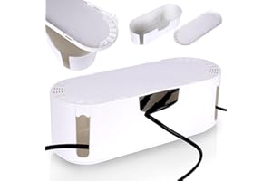 Vilde Skrzynka kablowa uchwyt na kabel puszka na kable pojemnik na kable biały