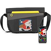 Divoom Pixoo Slingbag-V Omuz &Ccedil;antası, LED &Ouml;zelleştirilebilir Animasyon Ekranı ve Uygulama Kontrol&uuml;, Siyah, Tek Boyut, Siyah/b