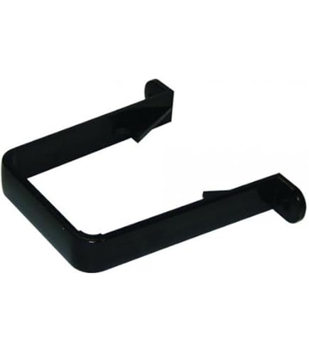 10 X BRAUNE Quadratische 65 Mm Bündige Fallrohrhalterungen, Freeflow