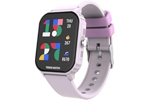 LEKUS R-Start Smartwatch Niños Reloj Inteligente niño con 8 Juegos Educativos, +10 Deportes, alarmas, Gran Pantalla táctil de 1,69",para Adolescentes niños y niñas de 8 a 15 años (Rosa/Violeta)