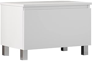 Baikal Mueble De Baño. Almacenaje para el Baño o Cualquier Espacio. Melamina 16mm. Mueble De Baño Auxiliar. Ideal para aseos o baños pequeños. Coqueta 61 cm Blanco