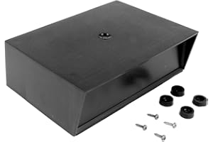 WITTKOWARE ABS Elektronik-Kunststoffgehäuse mit Vordach und herausnehmbarer Frontplatte, 150x110x60mm, schwarz