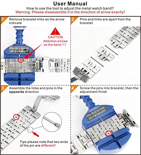 Ersatzarmband für Apple Watch Armband alle Modelle, Edelstahl mit Metallschließe, Texture-Serie/Ultra-dünne Serie - 6