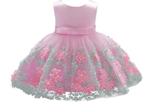 Lito Angels Vestito Damigella Abito da Festa Cerimonia Elegante per Bimba Taglia 9 Mesi a 10 Anni, Blu Rosa Viola Giallo