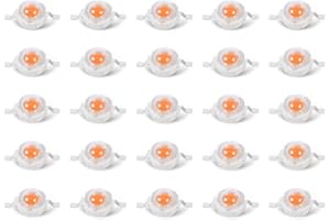 OUTBIT Chip LED Grow Light, Grow Chip 25Pcs / Pack 3W Full Spectrum 380nm-840nm Longitud de onda Led Plant Grow Light Chips (sin PCB)