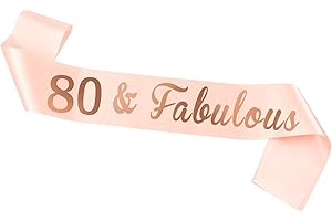 JEKUGOT 80th Birthday Sash 80th Birthday Decorations for Women Birthday Sash for Women 80th Sash for Birthday Party