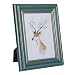 Produktbild HUIXIANG Bilderrahmen 10x15cm Vintage Fotorahmen Glasfront Retro Bilderrahmen Rustikal für Foto Kann Aufgehängt Oder Tischplatte Geschenk für Hochzeit Jahrestag Freunde Geburtstagsgeschenk Türkis/Blau