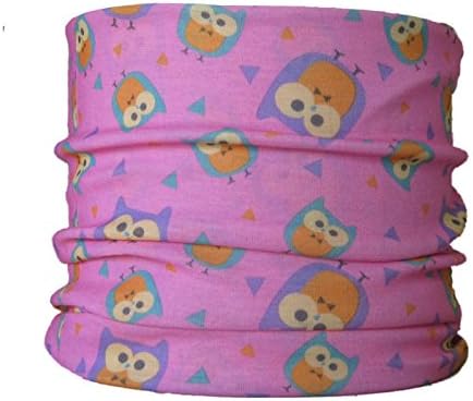 Multifunctional Headwear (CHILD SIZE) Owl on Pink
