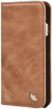 MediaSkins iPhone 6 / 6S Leather Case. Premium Slim Leather Stand Case / Cover for Apple iPhone 6 / 6S - Tan (Brown)
