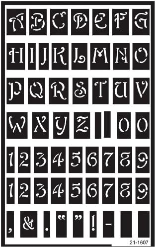 Armour Products Over ' N' Over Reusable Stencils 5-inch x 8-inchLarge Alphabet